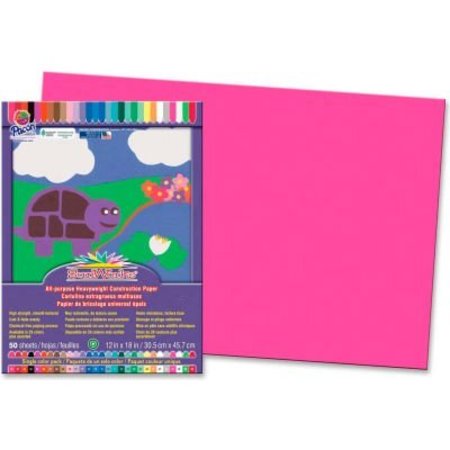 PACON CORPORATION Pacon¬Æ SunWorks Groundwood Construction Paper, 18"x12", Hot Pink, 50 Sheets 9107